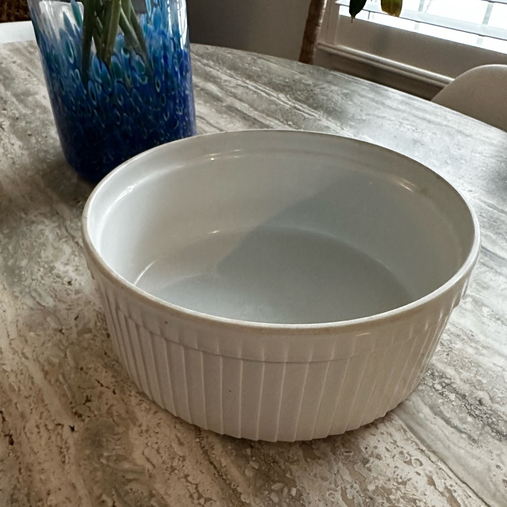 French vintage soufflé dish.